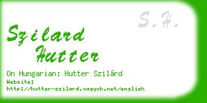 szilard hutter business card
