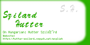 szilard hutter business card